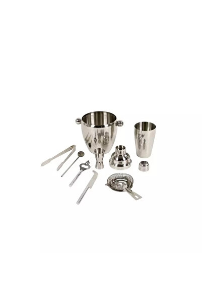 Gonga Cocktail and drink set, stainless steel, 8 pieces, silver, Gonga®