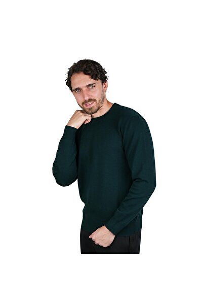 Giordano Men's Relaxed Fit Crew Neck Wool Blend Pullover