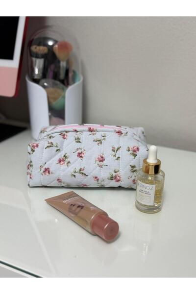 ebrulim Vintage Patterned Makeup Bag