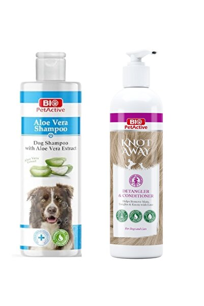 Bio PetActive Aloe Vera Özlü Köpek Şampuanı 400 ML + Knot Away Kıtık Açıcı Kr...