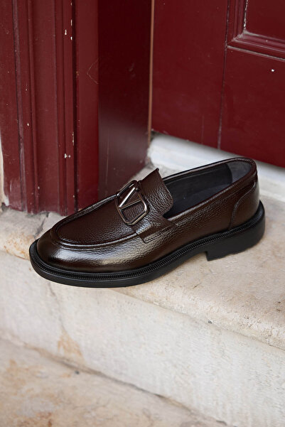 Vantaggio Veltino Brown 100% Genuine Leather Men's Classic Shoes