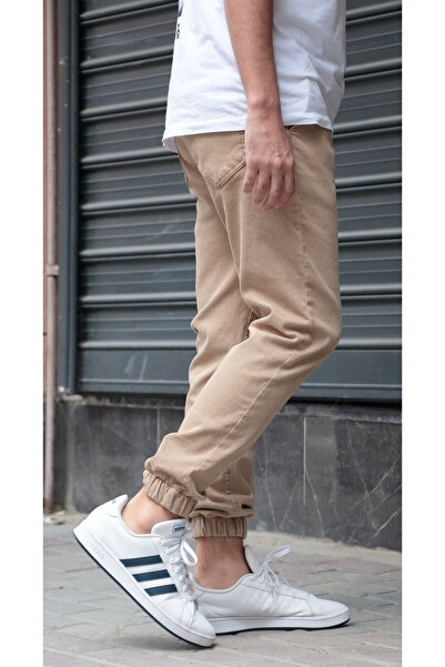 green poll Ανδρικό τζιν παντελόνι Jogger – Ελαστική μέση και πόδια, πλενόμενο τζιν