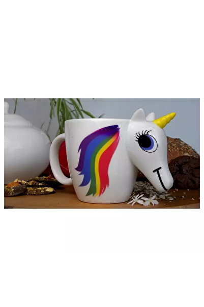 Gonga 3D thermosensitive mug, unicorn model, 300 ml, Gonga® White