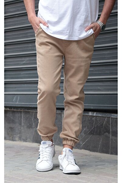 green poll Ανδρικό τζιν παντελόνι Jogger – Ελαστική μέση και πόδια, πλενόμενο τζιν