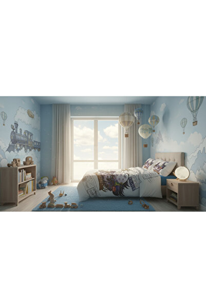 AL-SARIHI GROUPS Turkish double cotton duvet set, 6 pieces