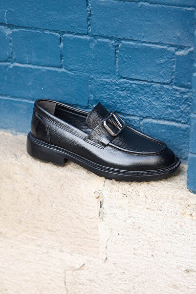 Vantaggio Veltino Black 100% Genuine Leather Men's Classic Shoes