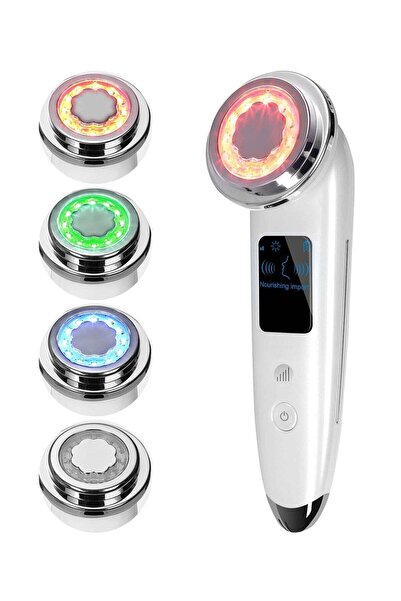 GENERIC4 جهاز تدليك الوجه الكهربائي 4 في 1 وجهاز شد الوجه عالي التردد للنساء والفتيات