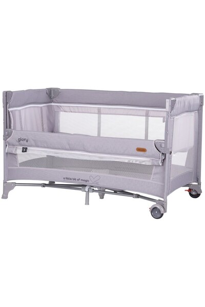 Chipolino Glory Cloud Foldable Crib with Sliding Side and Level for Newborns