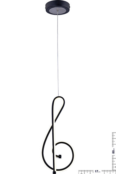 polataydinlatma CLEF LEDLi TEKLi SARKIT AVİZE (SiYAH)
