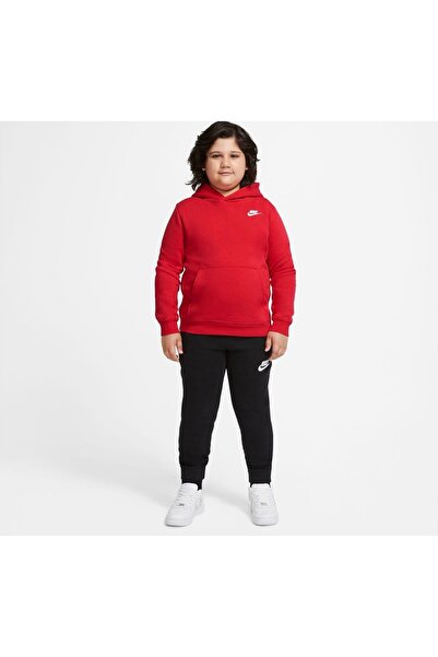 Nike Sportswear Club Fleece Older Full-Zip Kids Red Tracksuit Top