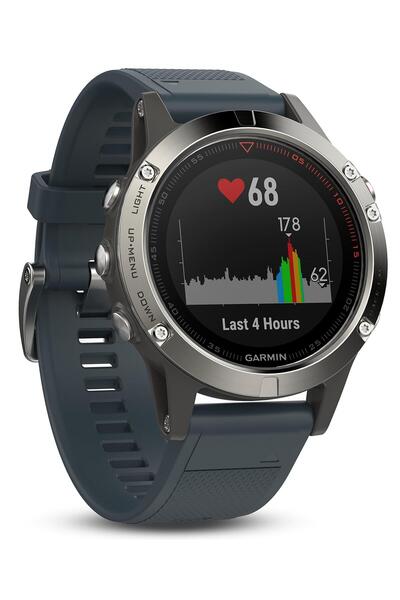 Garmin Fenix 5 - Granit Mavi Bantlı Gümüş (Yenilendi)