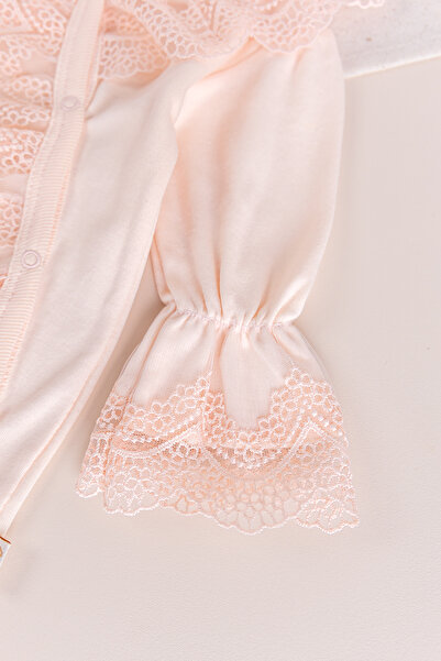 Babymod Lace-Trimmed 100% Cotton Baby Girl Romper