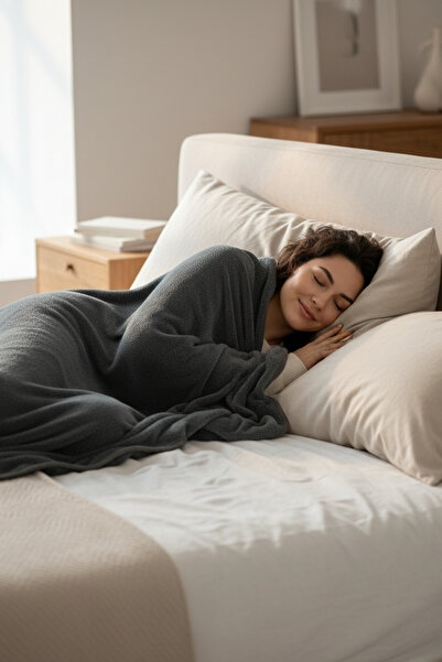 Senpai Evoria Wellsoft Plush Double Tv Blanket 200X220Cm |   Anthracite