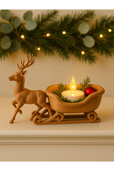 HyperDesign LED Işıklı Ren Geyiği – Yılbaşı Dekoratif Masa Üstü Süsleme – Noe...