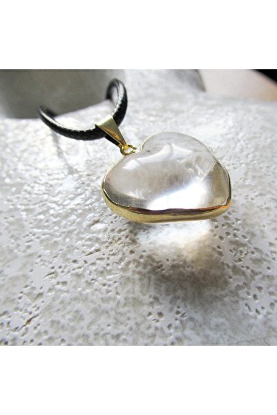 Moonlight Jewelry Crystal Gold Heart Pendant Necklace – Quartz