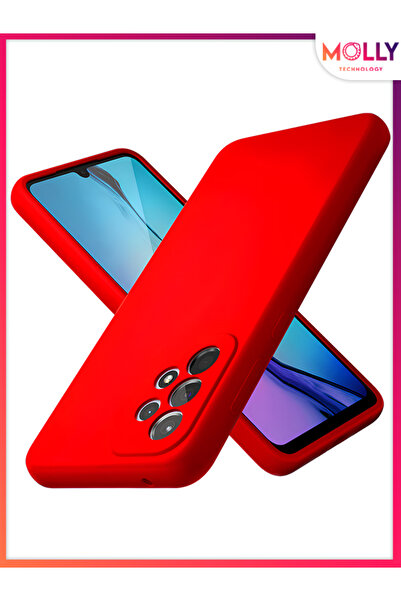 Molly حافظة سيليكون مخملية غير لامعة باللون الأحمر السائل لهاتف سامسونج جالاكسي A33