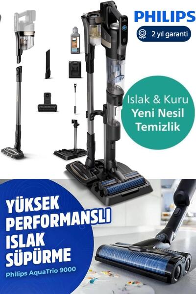 Philips Premium Şarjlı Aqua Elite Plus 3in1 Silme/süpürme/emme