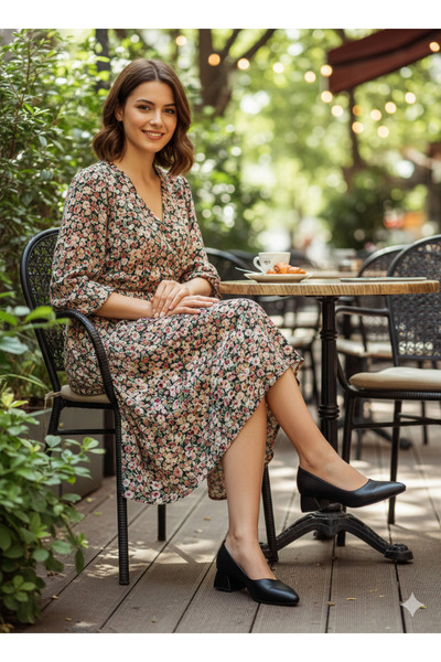 By Selçuk Skin Leather Daily Classic Women's Shoes