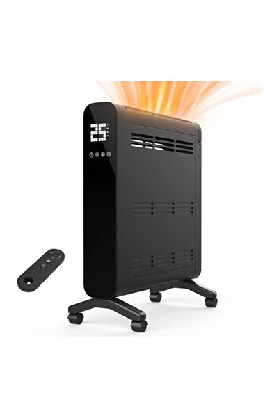 DLC Panel Radyatör Isıtıcı Siyah 2400 Watt Dijital Flat Ekran Uzaktan Kumanda...