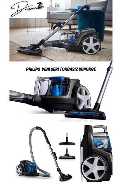 Philips Drmz Vacumix En Hızlı+Güçlü 650 W,4000 Serisi Elektrikli Toz Torbasız Elektrikli Süpürge, 1,5 litreE