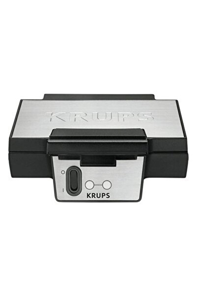Krups 251 Waffle Makinesi, 850W, 2 Büyük Belçika Waffle, Siyah Paslanmaz Çelik