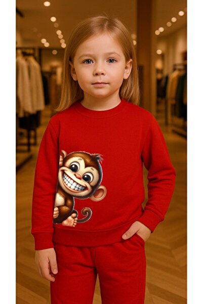playwear Παιδικό Φούτερ Σετ με στάμπα SIRITAN MONKEY για Κορίτσια και Αγόρια,...