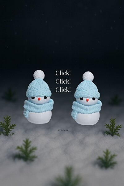 lumix3d 2’li Click Click Mini Kış Kardan Adam Oyuncak