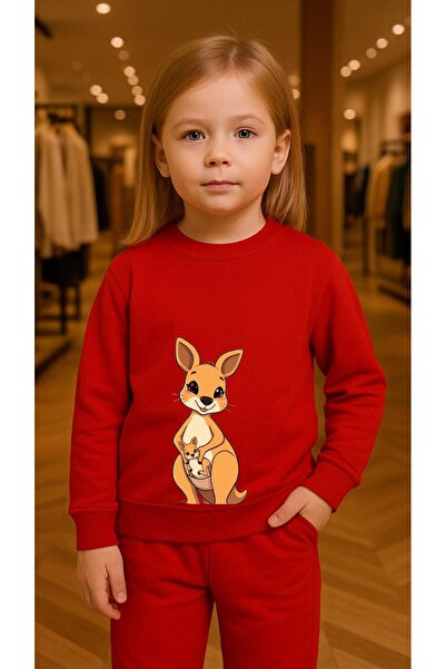 playwear Παιδικό Φούτερ ΚΑΝΓΚΟΥΡΟΥ με στάμπα για κορίτσια και αγόρια, με λαιμ...