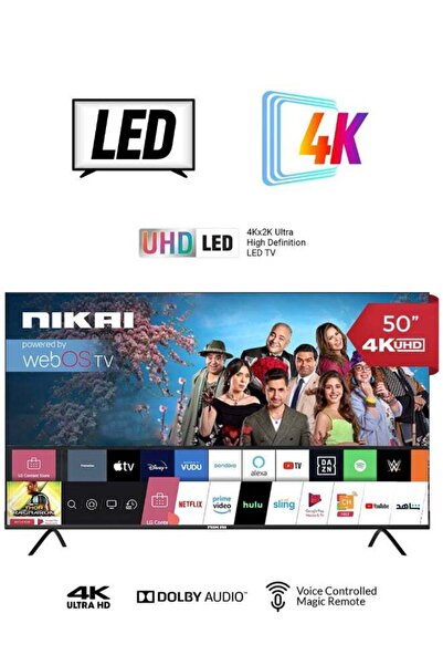 Nikai تلفزيون ذكي LED UHD مقاس 50 بوصة بتقنية WebOS - سلسلة Platinum (NIK50ME...