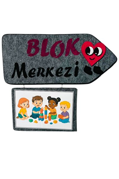 Home Okul Öncesi Öğrenme Merkezi panosu BLOK MERKEZİ