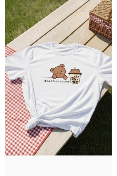 Tiny and Co تي شيرت لطيف للأطفال من Boba Bear مطبوع