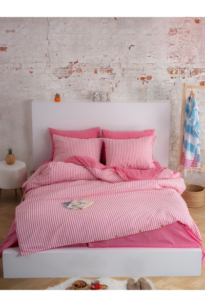 Dovira Cotton Elastic Sheet Single Duvet Cover Set