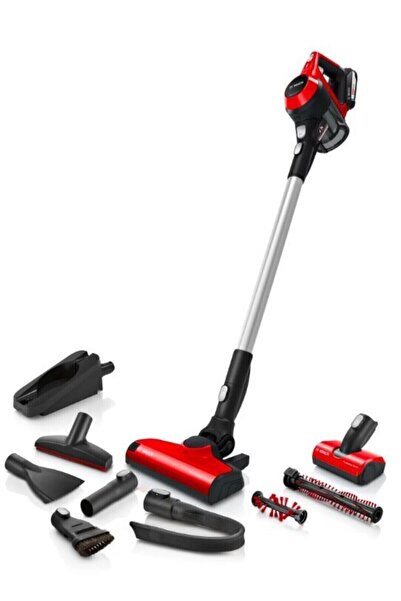 Bosch BBS61PET2 18 V Dikey Şarjlı Süpürge Elektrik Süpürgesi Serie 6 Kırmızı