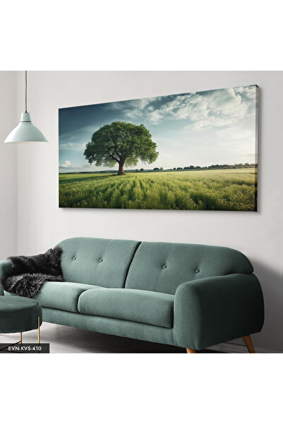 Evinemoda Yalnız Ağaç Tek Parça Kanvas - Canvas Tablo