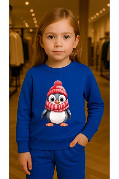 playwear Set pentru copii Hanorac ATKILI PENGUEN Imprimat pentru fete și băie...