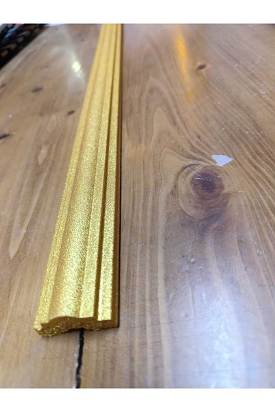 GÜÇLÜ 1 Adet (1 MT) Duvar Kaplama Dekoratif Boyalı Strafor Köpük Çıta (4 CM'LİK) - ALTIN (GOLD) Renk