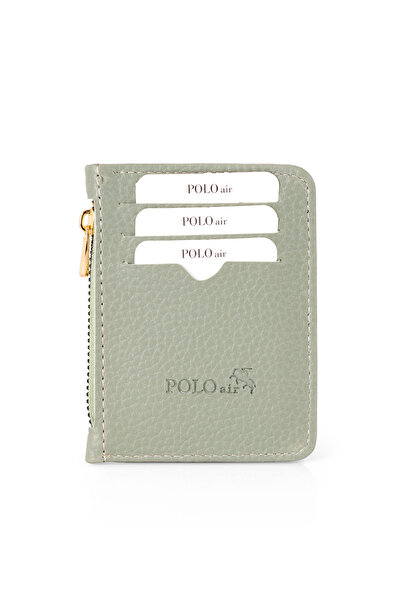 Polo Air Zippered Accordion Model Card Holder Green Color Czn-710-Y