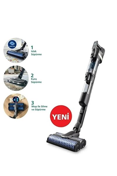 Philips Aqua Trio Plus 3 In1 Silme Süpürme Emme Fonksiyonlu, Hibrit Güç Motorlu Premium Dikey Süpürge