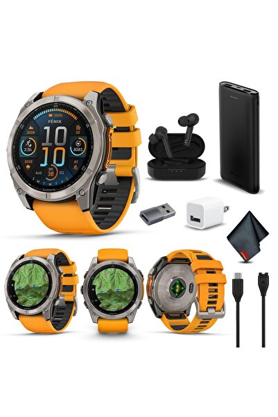 Garmin Fenix 8 51MM AMOLED Sapphire Premium Multisport GPS Smartwatch Titanyu...