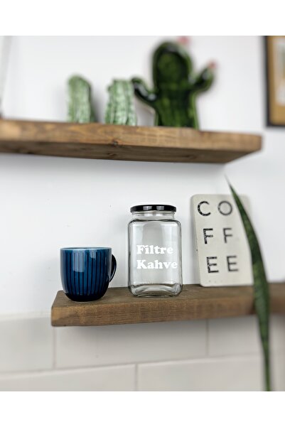 Atölye Merdiven Jar for Filter Coffee Glass Decorative Pantry Coffee Jar Tea Sugar Jar Coffee with Label