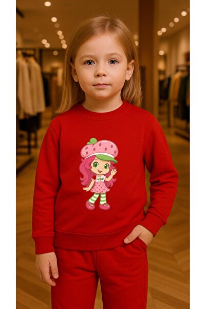 playwear سترة رياضية للأطفال باللون الوردي B مطبوع للفتيات والأولاد برقبة دائ...