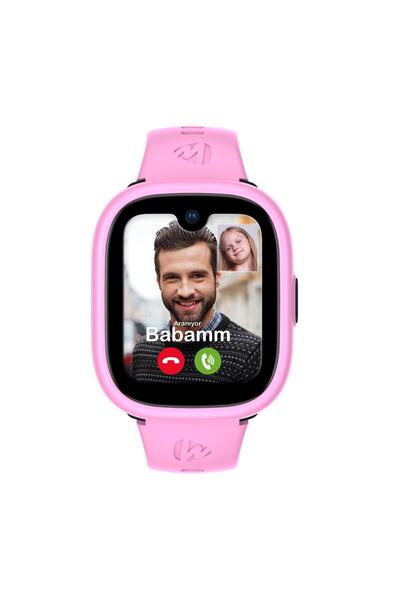 Wiky Watch 5 Plus Akıllı Çocuk Saati - Görüntülü Arama, Gps, Sos, Sağlık Takibi, Güvenli Alan Pembe