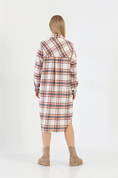 Polologin Butik Lumberjack Long Hijab Shirt Dress