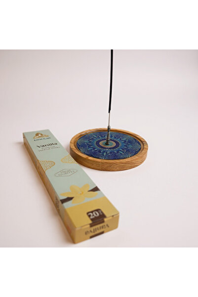Haneliya Masif Ahşap Epoksi Nazar Boncuğu Tütsülük ve Vanilya 20'li Özel Seri...