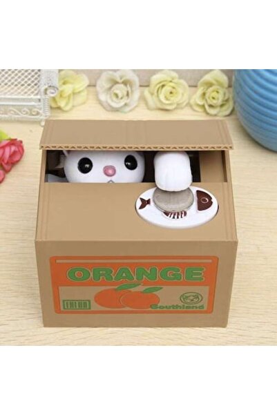 OEM Pușculiță interactivă pentru monede cu pisică hoață, 11,8 x 10 x 9 cm