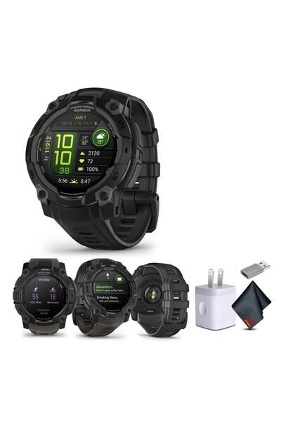 Garmin Instinct 3 45mm, AMOLED, Dış Mekan GPS Akıllı Saat, 7/24 Fitness ve Ta...