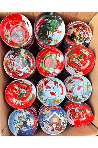 CHANCE GİFT Christmas Themed Snack Bowl Metal Christmas Decorative Bowl Anti-Scratch Anti-Tarnish Medium Size |   Random Shipping