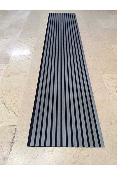 GÜÇLÜ Mdf Ahşap Akustik Duvar Paneli 60x280 cm -Koyu Taş Gri rengi