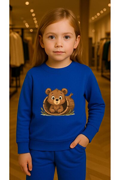 playwear Παιδικό Φούτερ Σετ Ρούχων με στάμπα BUCKWOOD BEAR για Κορίτσια και Α...