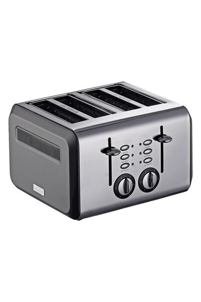 Berghoff محمصة خبز جيم تيتان باللون الرمادي الفضي اللامع بأربع شرائح